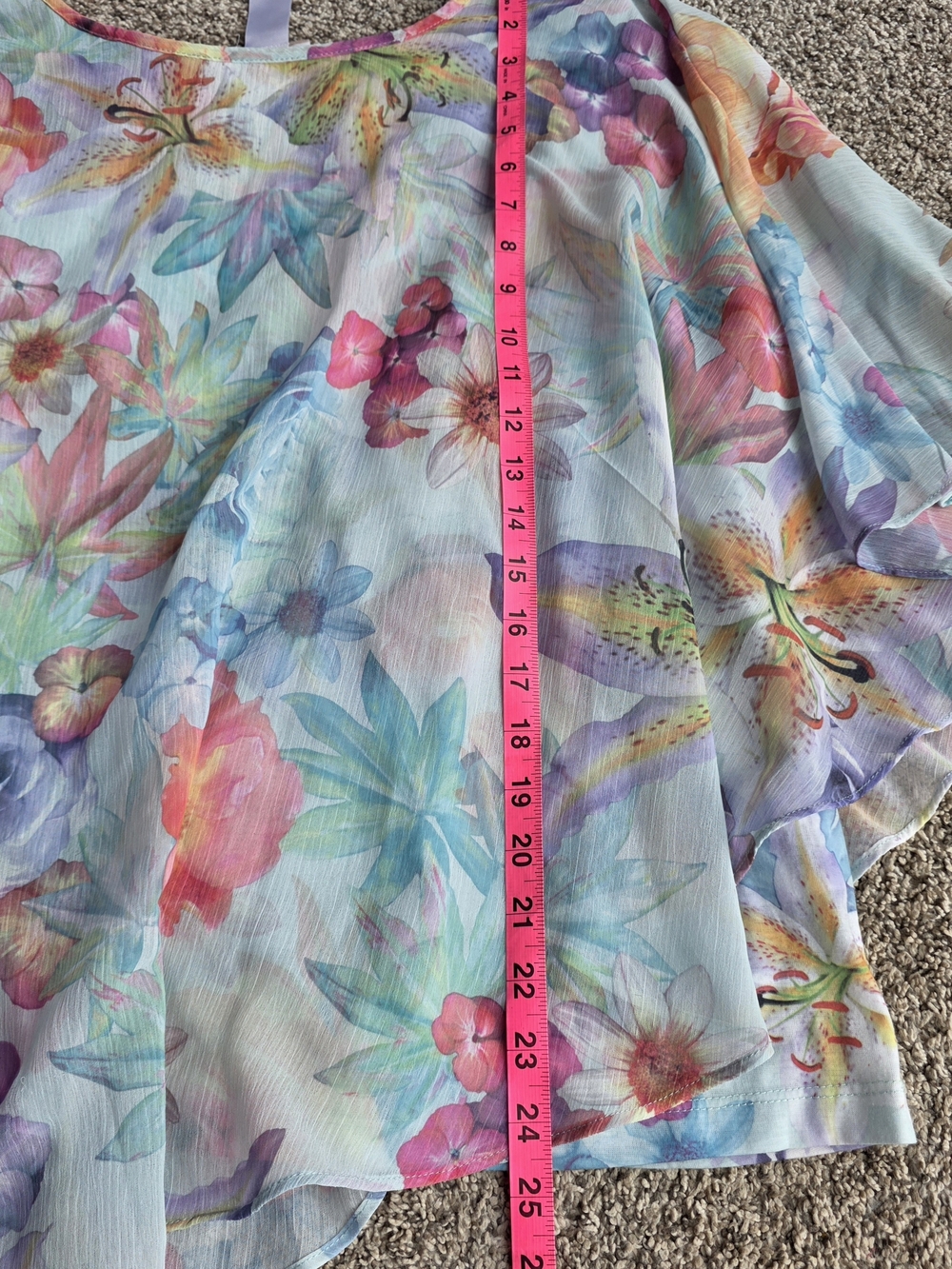 Alfred Dunner Pastel Floral Scoop Neck Blouse Size 22W - Picture 6 of 6